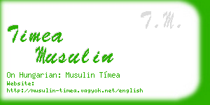 timea musulin business card
